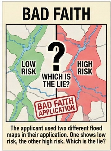 Bad Faith Flood Maps Infographic